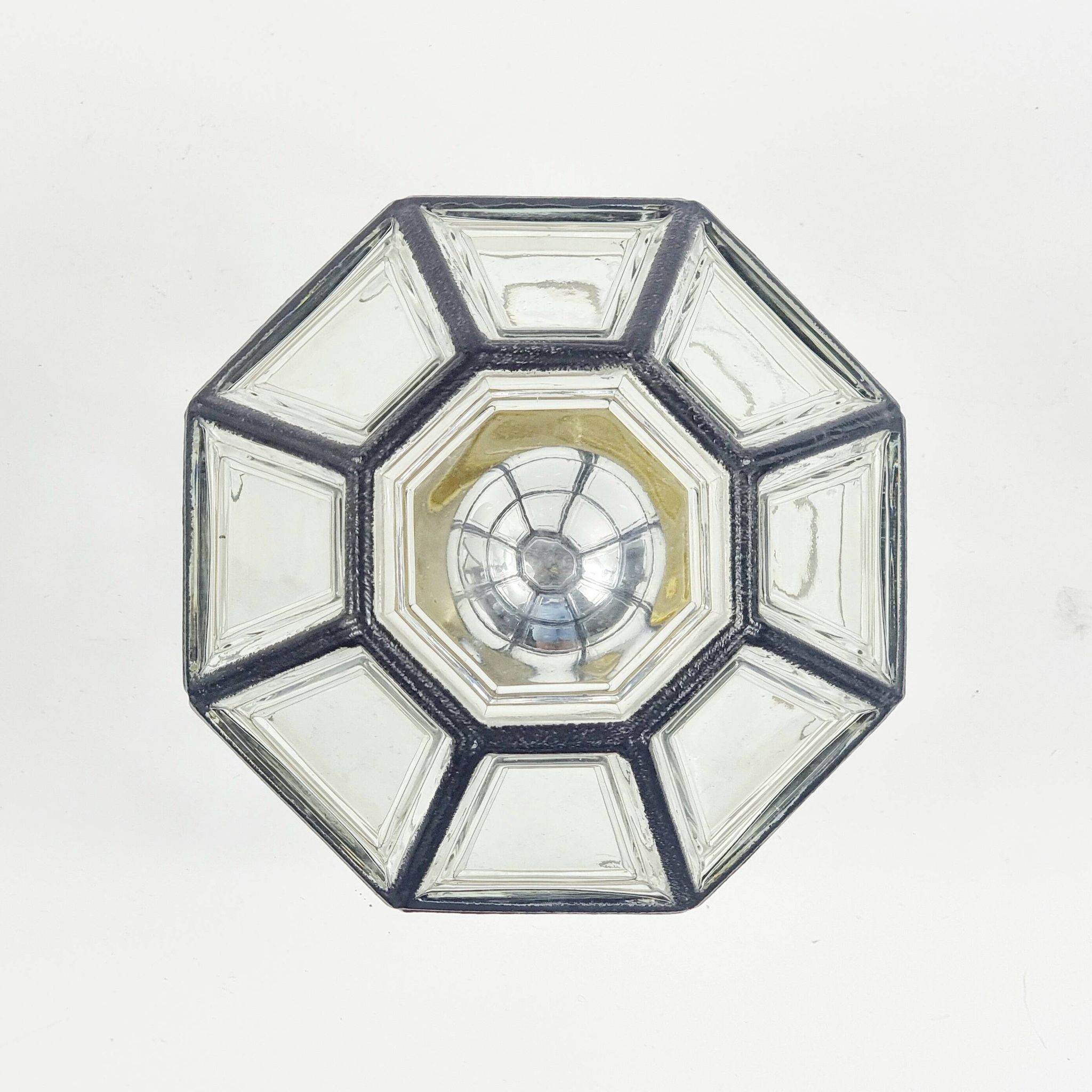 Mid-Century Glass Ceiling Light from Limburg, Germany, 1960s