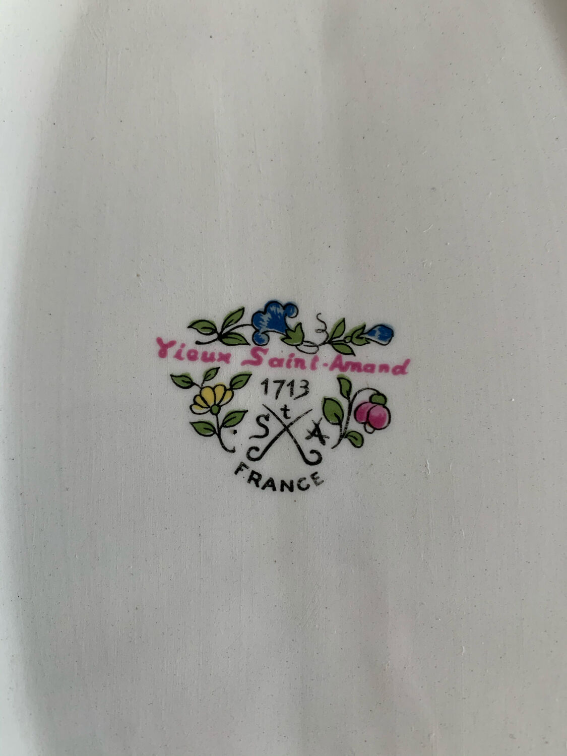 Old Saint Amand dish perfect condition