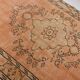 Tapis vintage rose poudré fait main en laine, style oriental doux