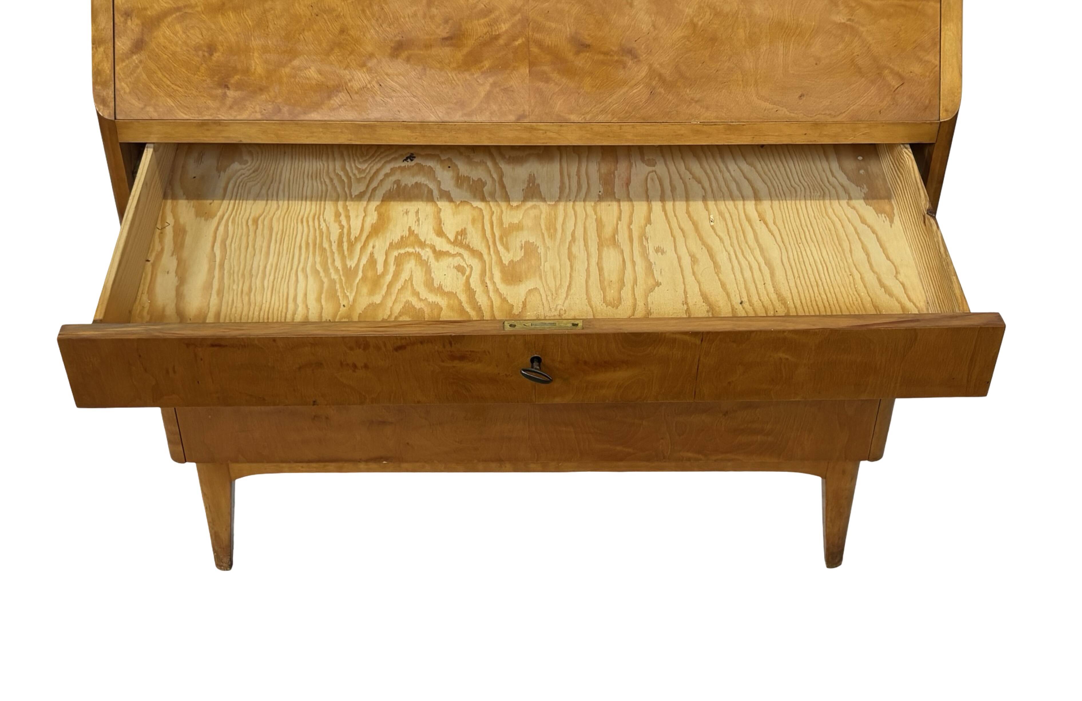 Vintage Secretary Cabinet Swedish 1960s Workspace