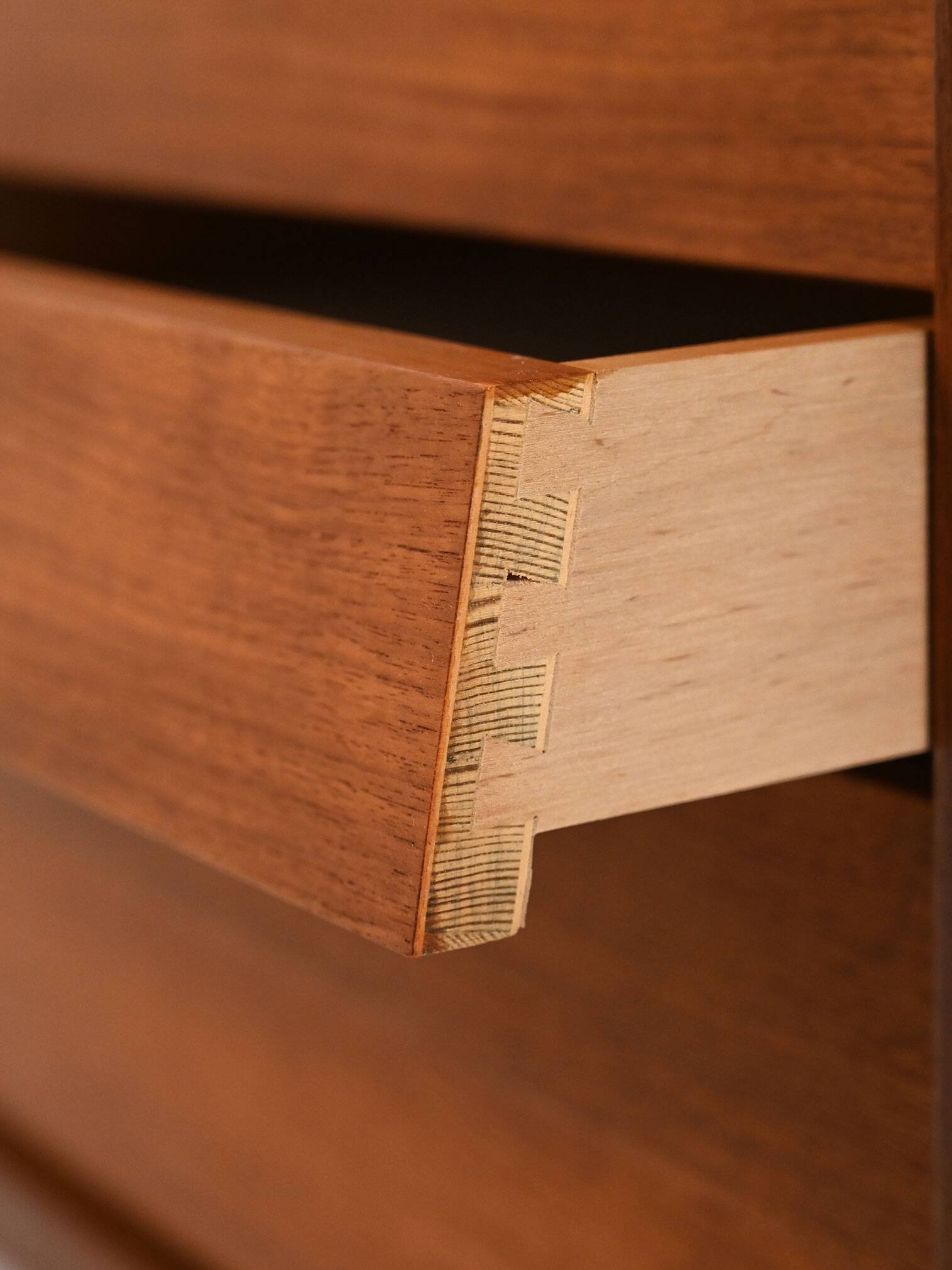 Scandinavian sideboard with tile-style drawers from the 1950s