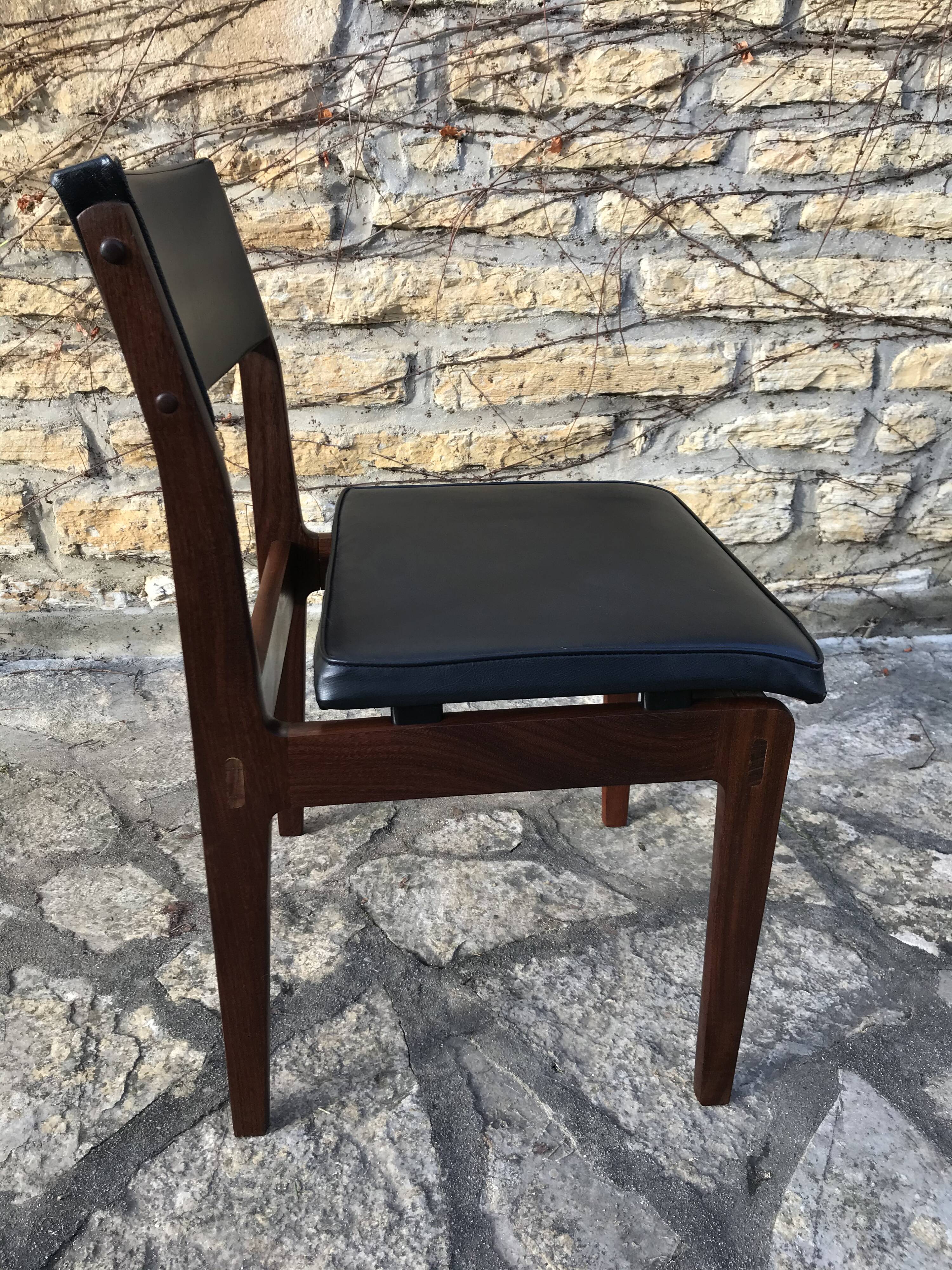 Wooden chair and skai
