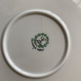 Dessert service, 1 main course & 11 plates in fine porcelain from louis lourioux to Foëcy