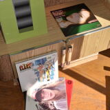Meuble bar console vinyle vintage en formica