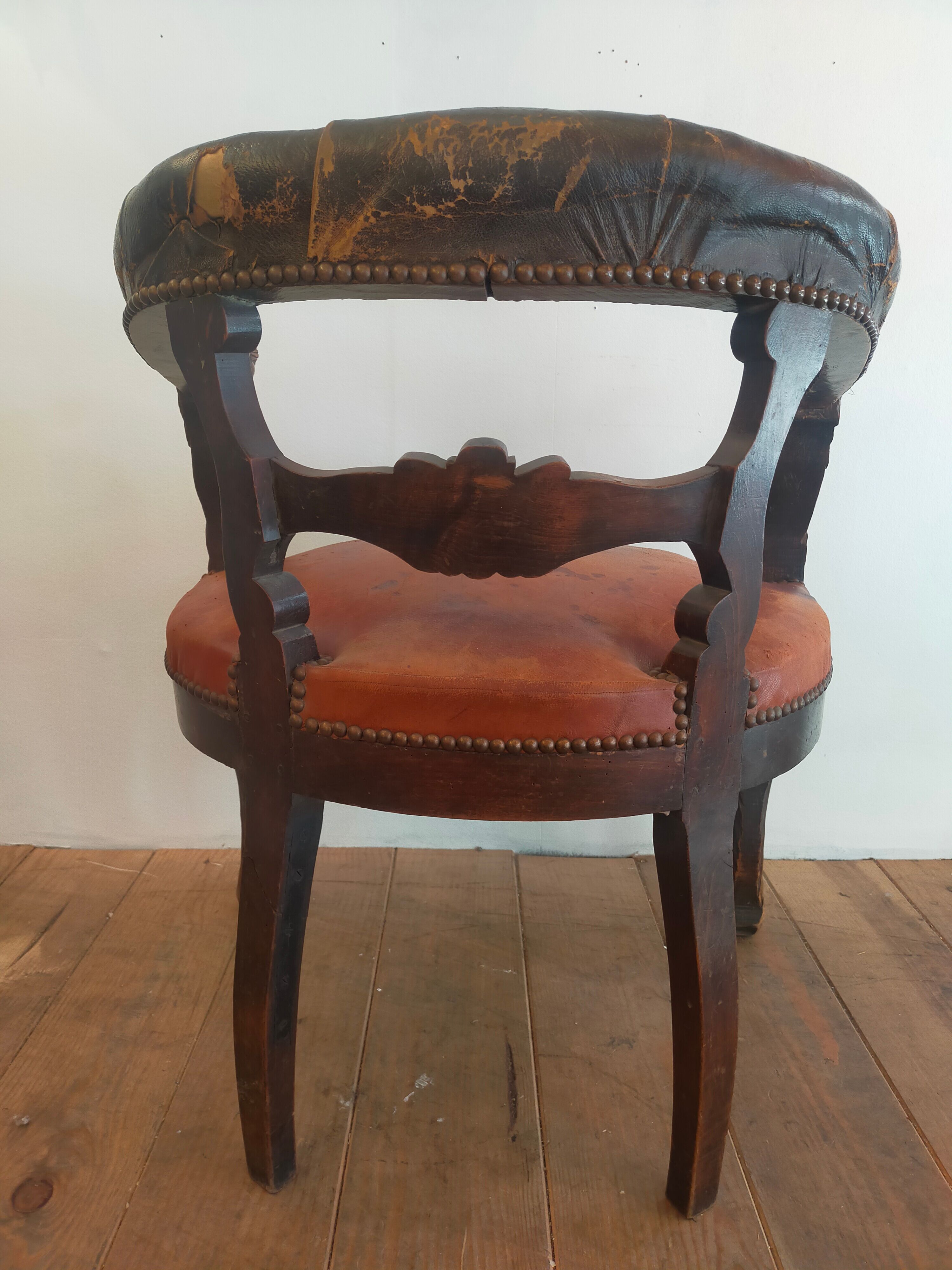 1920 sculpted office armchair with griffon head