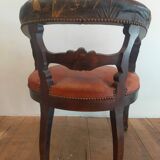 1920 sculpted office armchair with griffon head