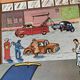 School poster 1960 framed double-sided n14bis The butcher charcutier- n 15 The garage
