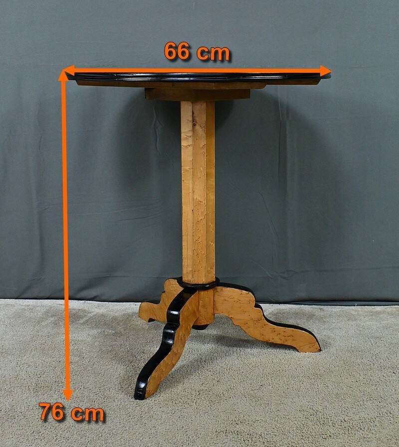 Speckled Maple Pedestal Table, Napoleon III Period – Part 2 of the 19th Century