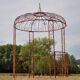Gloriette, arbour, wrought iron pergola