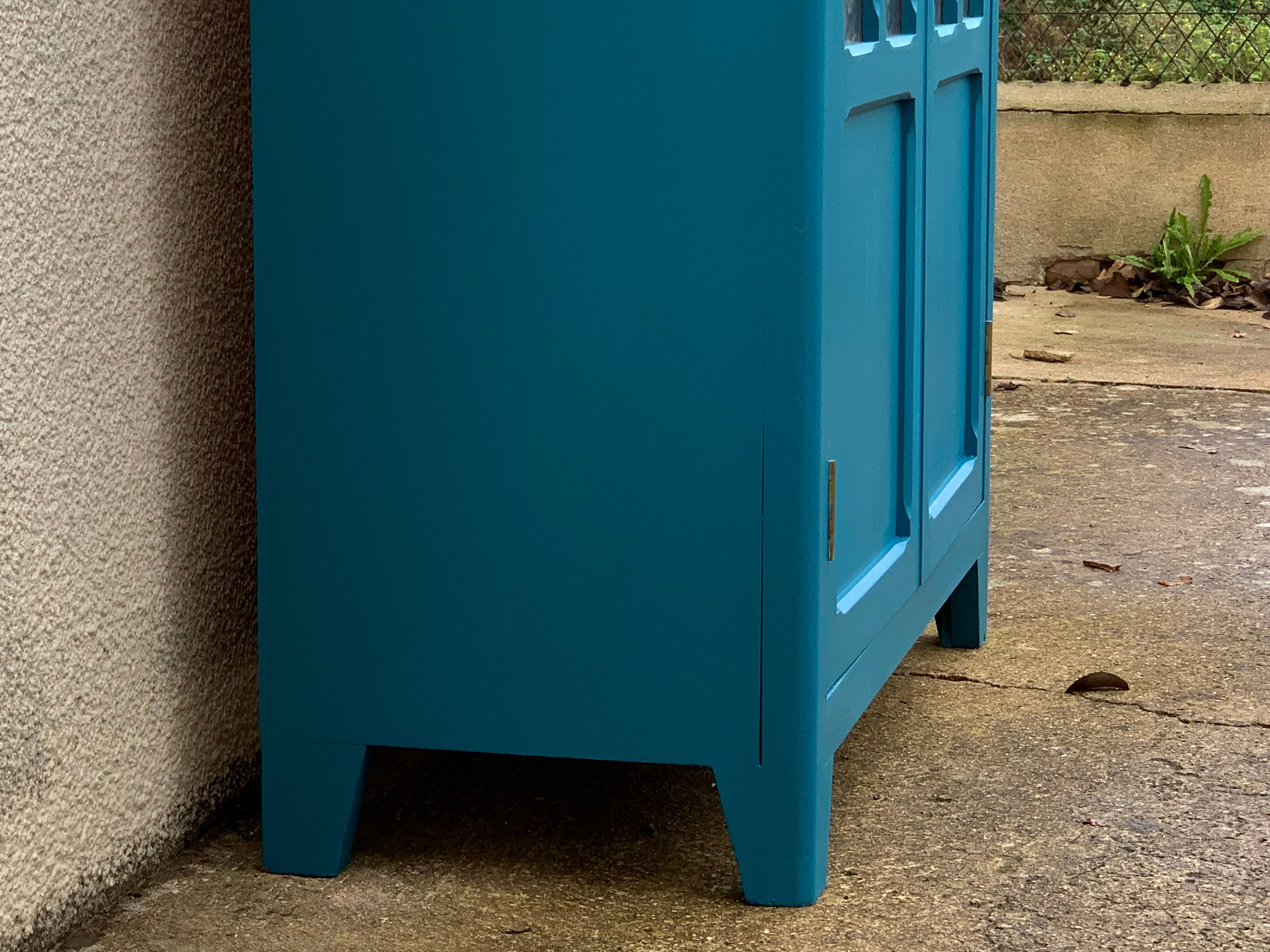 Parisian wardrobe glazed blue Peacock 1940