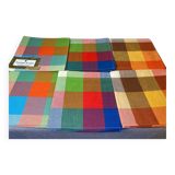 Vintage plaid cotton napkins