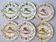 Set of 6 earthenware plates from Moustiers, featuring birds and flowers.