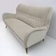 Attributed Gio Ponti Mid-Century Modern Velvet Sofa for ISA, 1950s