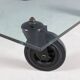 Coffee table "Table with Wheels" from the 1980s by Gae Aulenti for Fontana Arte, Italy.