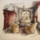 Painting decorative art interior architecture 30-50s