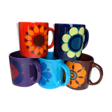 Set of 5 vintage mugs