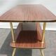 Rolling service 1960 two trays Formica mahogany