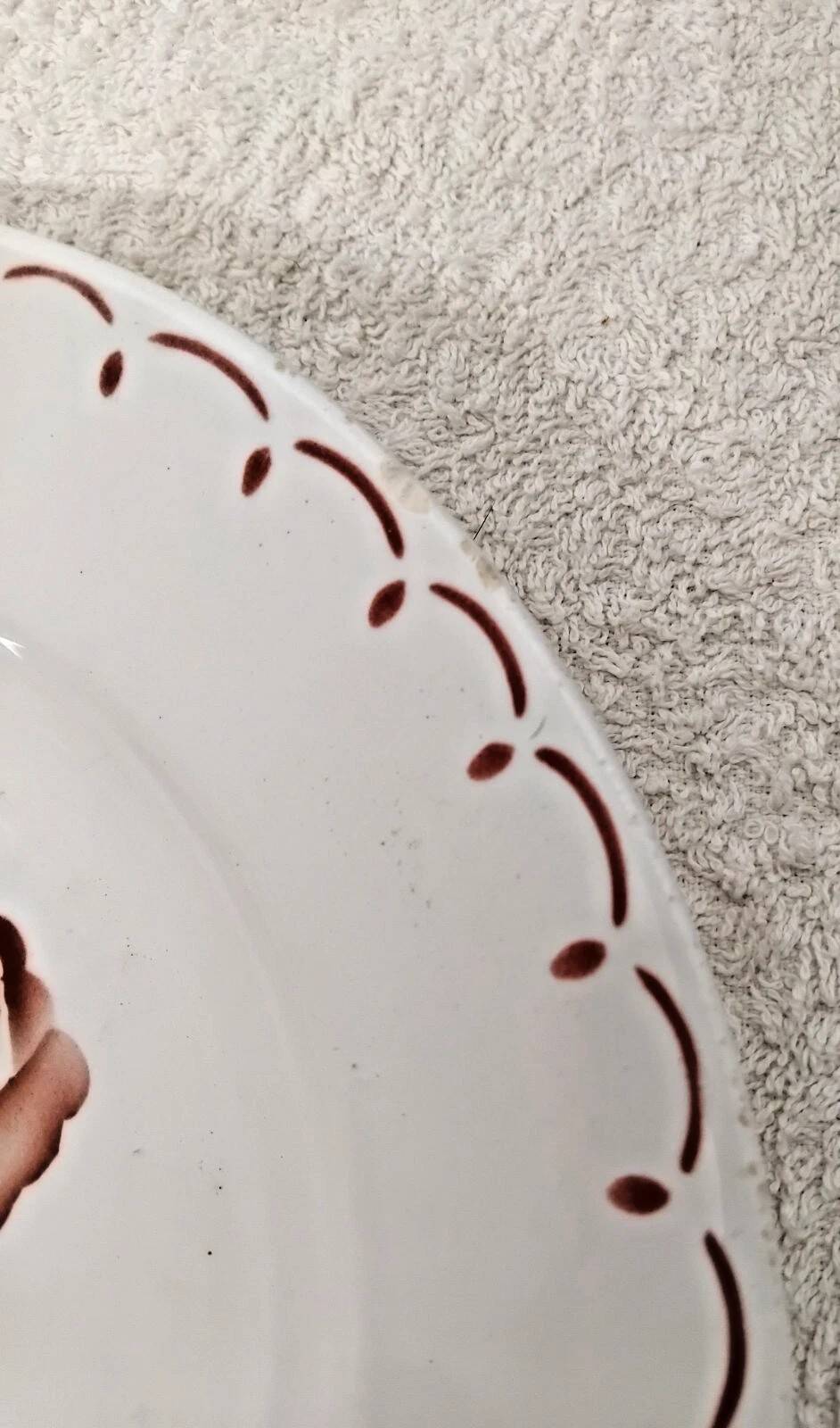 Set of 5 Vintage Badonviller Deep Plates