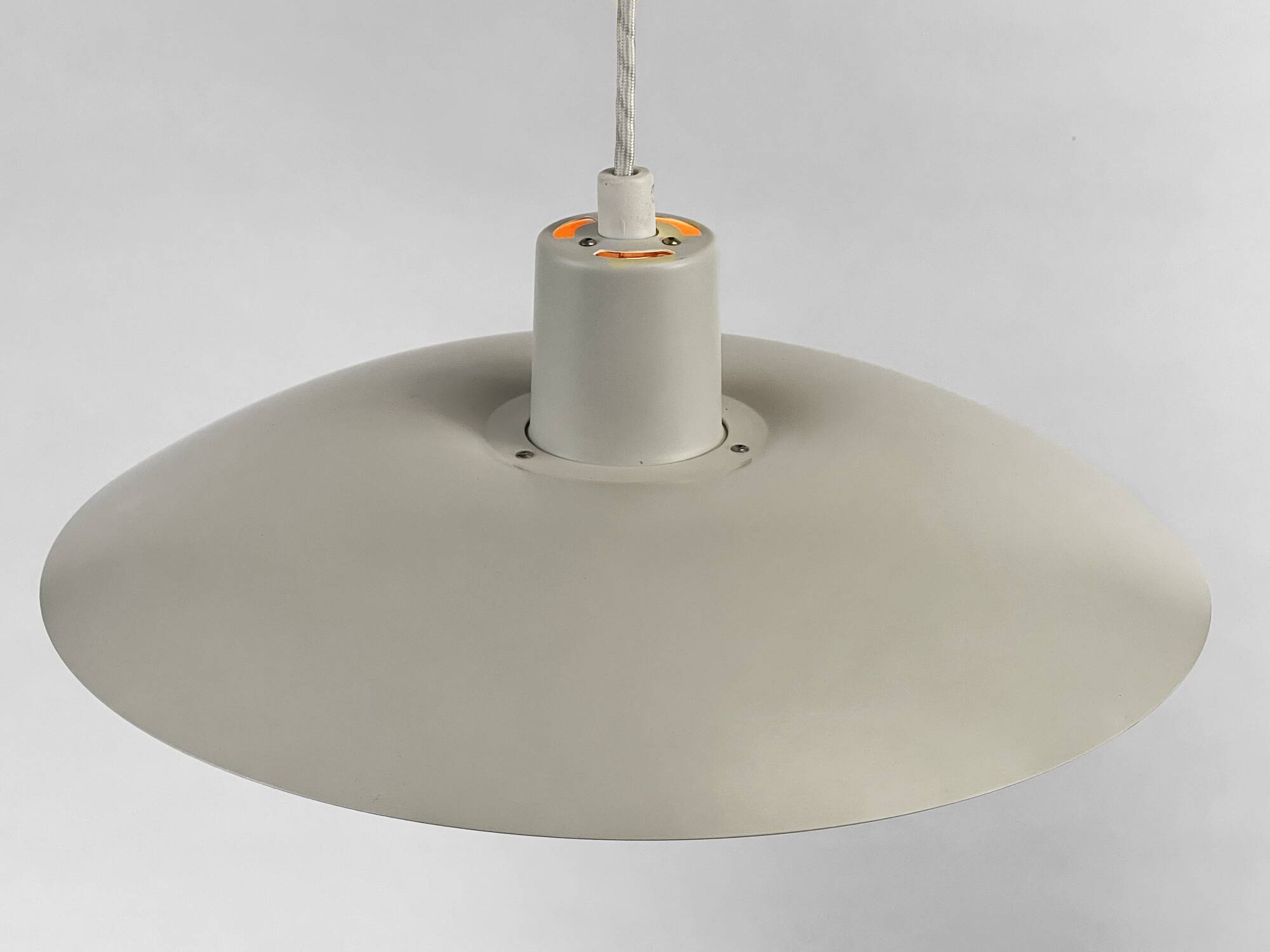 White pendant light PH 4/3 by Poul Henningsen for Louis Poulsen. Denmark 1980s