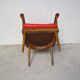 Fauteuils « Éventail »  Baumann rouge et jaune orangé années 80