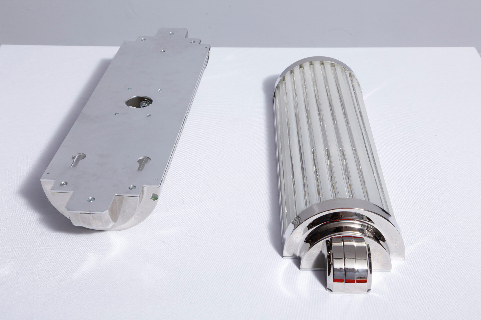 Pair of modernist art-deco wall lamps