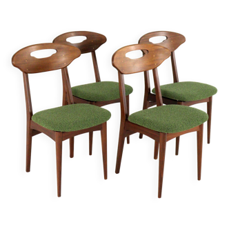 Ensemble de 4 chaises de salle à manger vintage en teck 'Exloo'