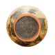 Vase plat en lave marron