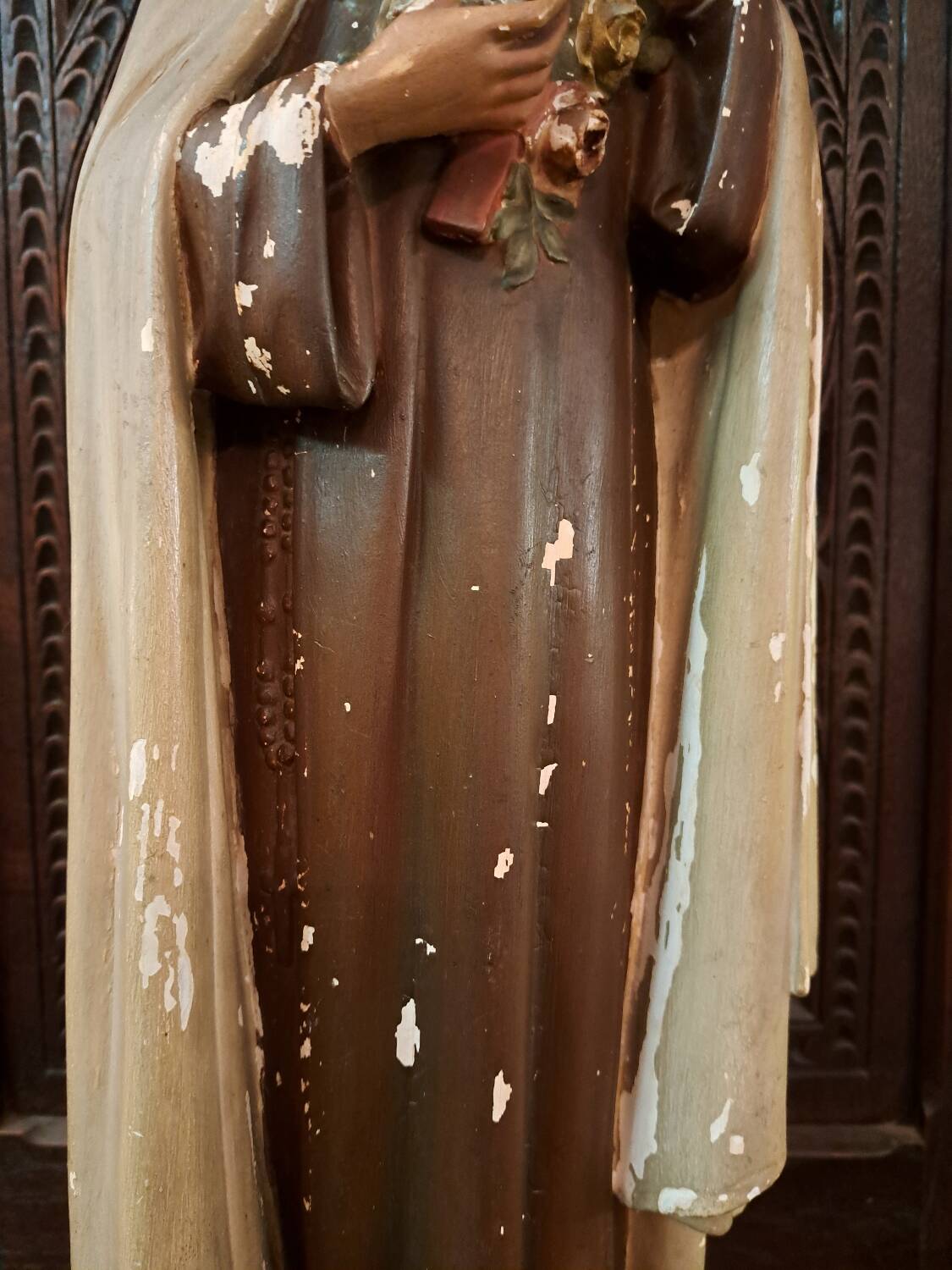 Statue of Saint Theresa signed M. Bernard