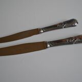 24 TABLE & DESSERT KNIVES SILVER METAL GOLDFORFER FRIONNET FRANCOIS LOUIS XV