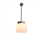 Lampe à suspension Art Déco en verre opale blanc