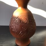 Former ceramic vase brown decor vintage