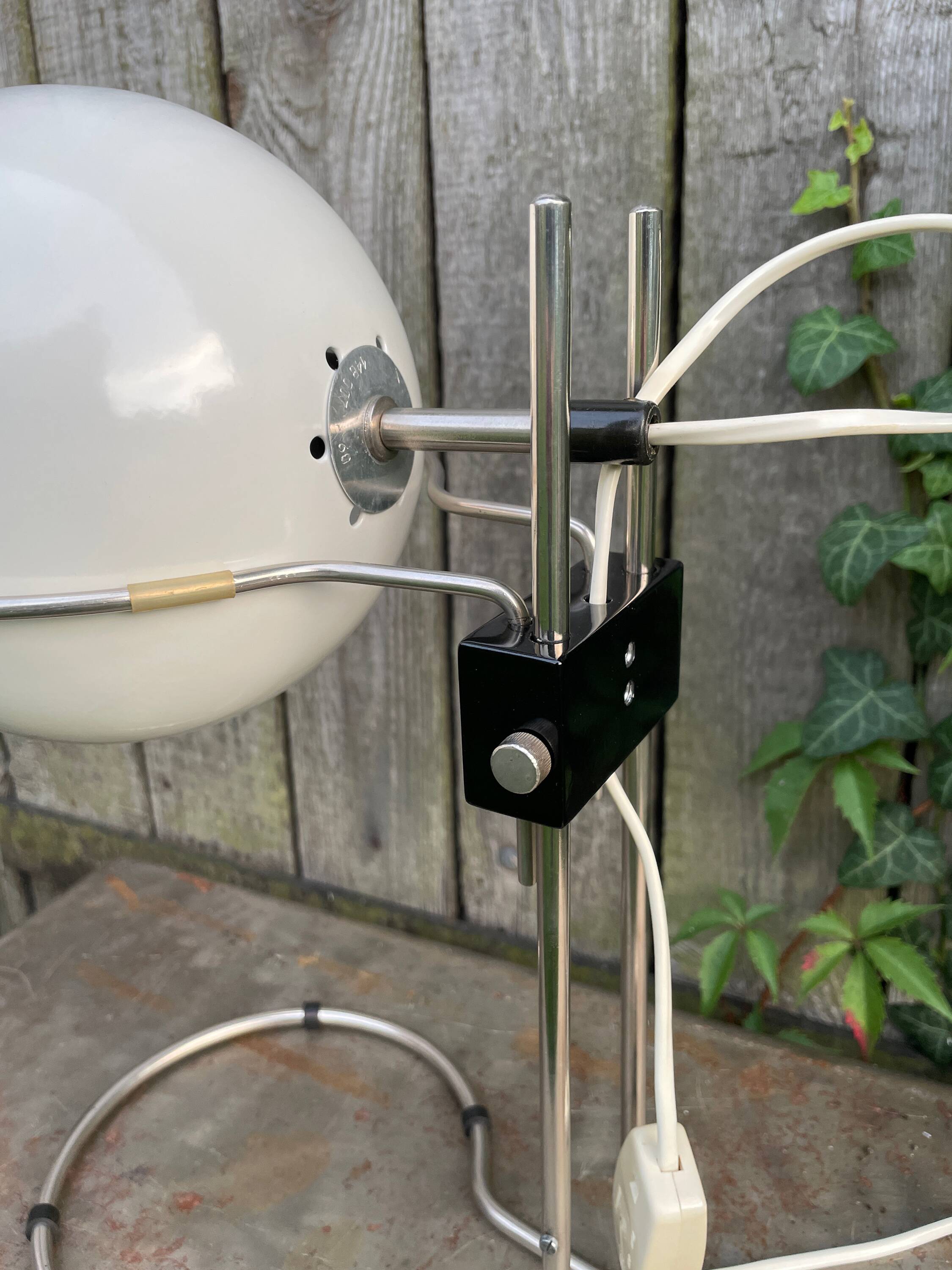 White Table Lamp Polam-Radom, 1970s