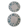 2 plates model geraniums. Sarreguemines
