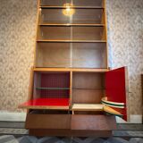 Mid-century vintage asymmetrical display cabinet