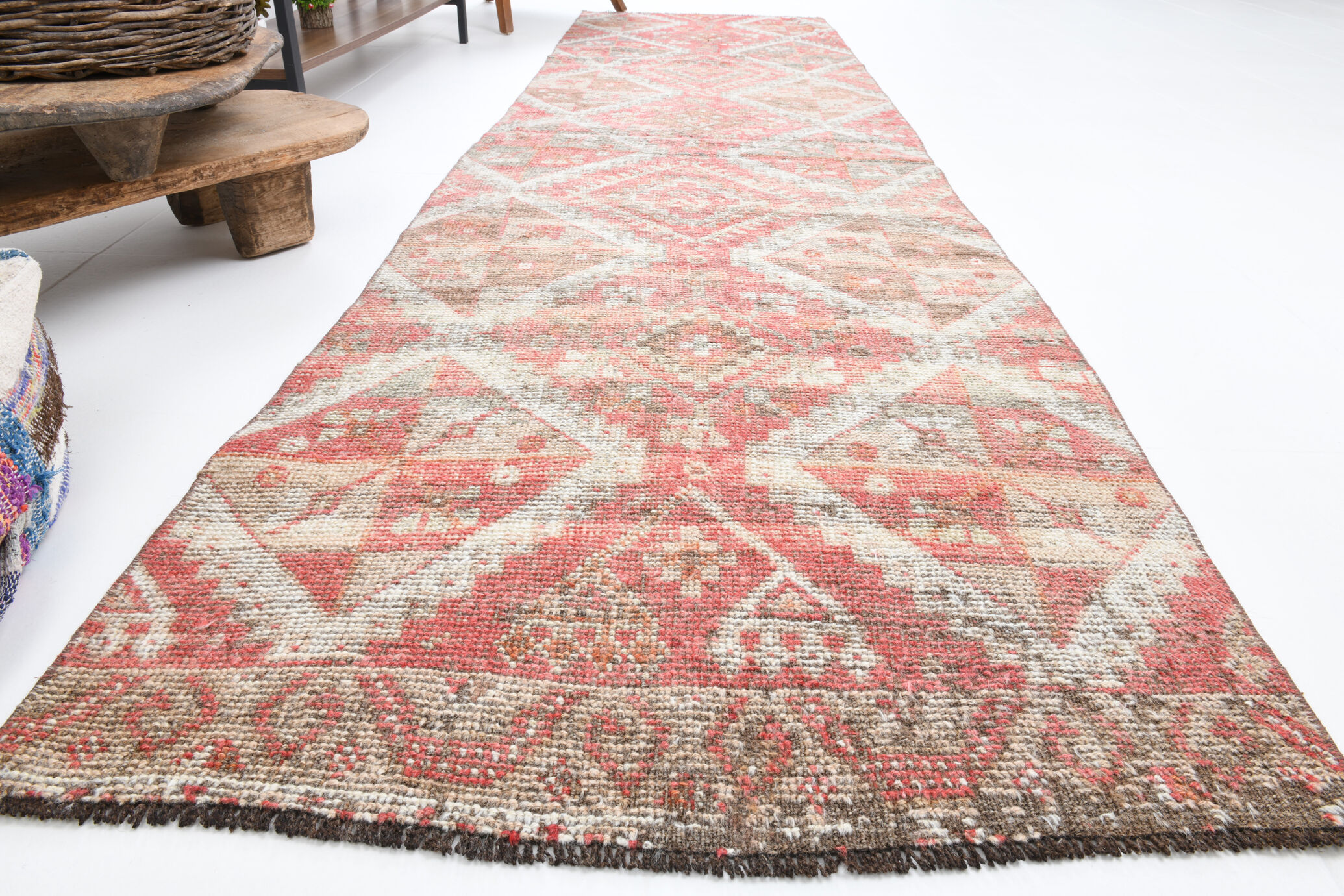 3x10 Geometric Oushak Runner Rug