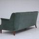 1960s, Danish 3-seater sofa, original turquoise-green furniture velour.