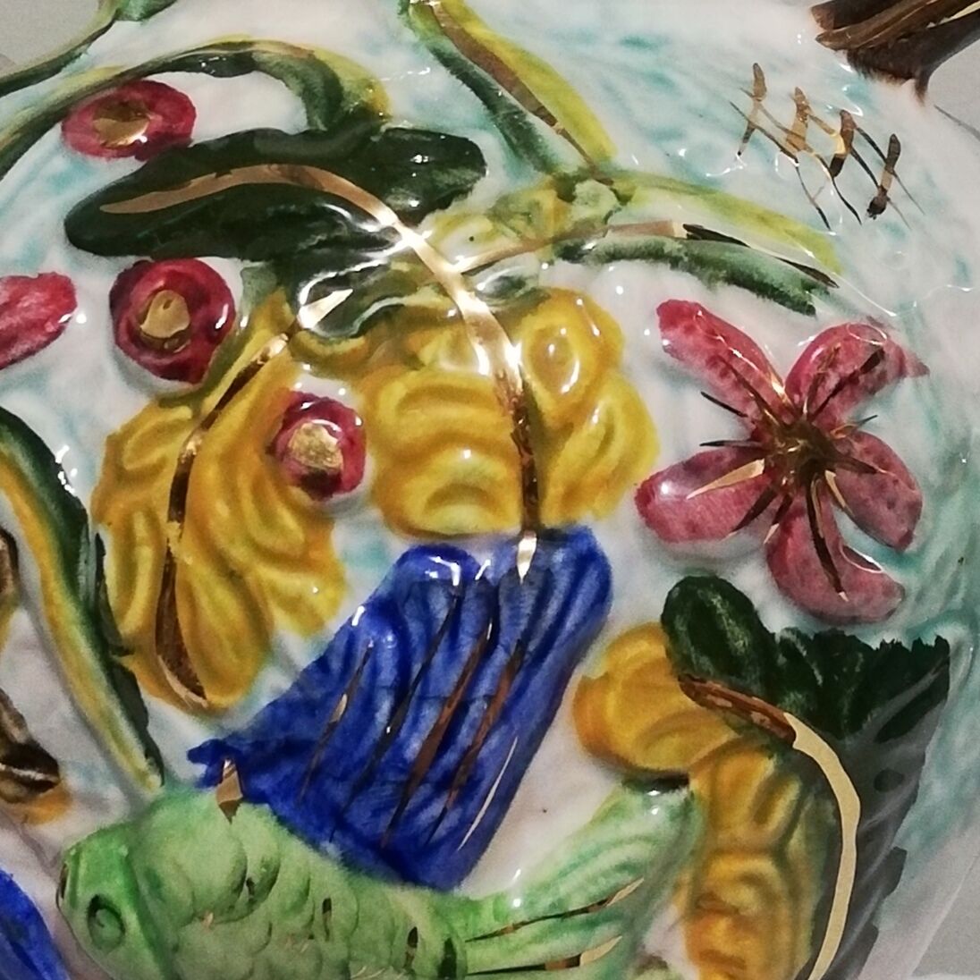 Ceramic pitcher vase signed Hubert Bequet