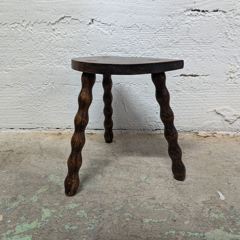 Wooden tripod stool