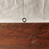 Vintage wooden wall-mounted coat rack with three double hooks