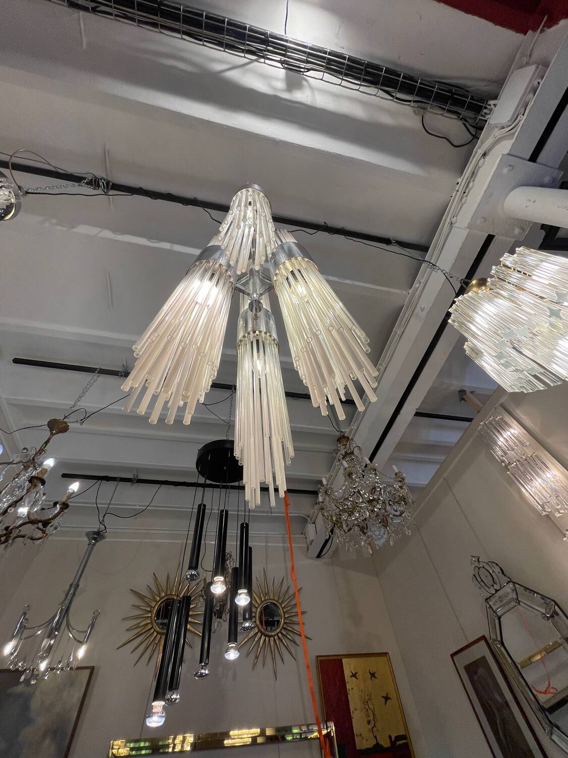 Pair of Italian chandeliers 1970