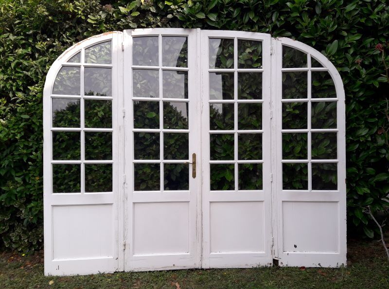 Oak arched bay window door H219xW267,5 small tiles