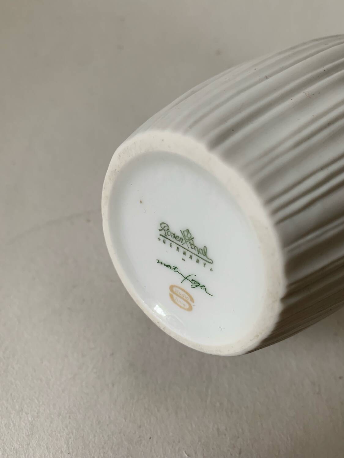 Large white Rosenthal studio vase