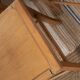 6 bistro chairs, blond wood, typical Luterma brand, 1950s-60s