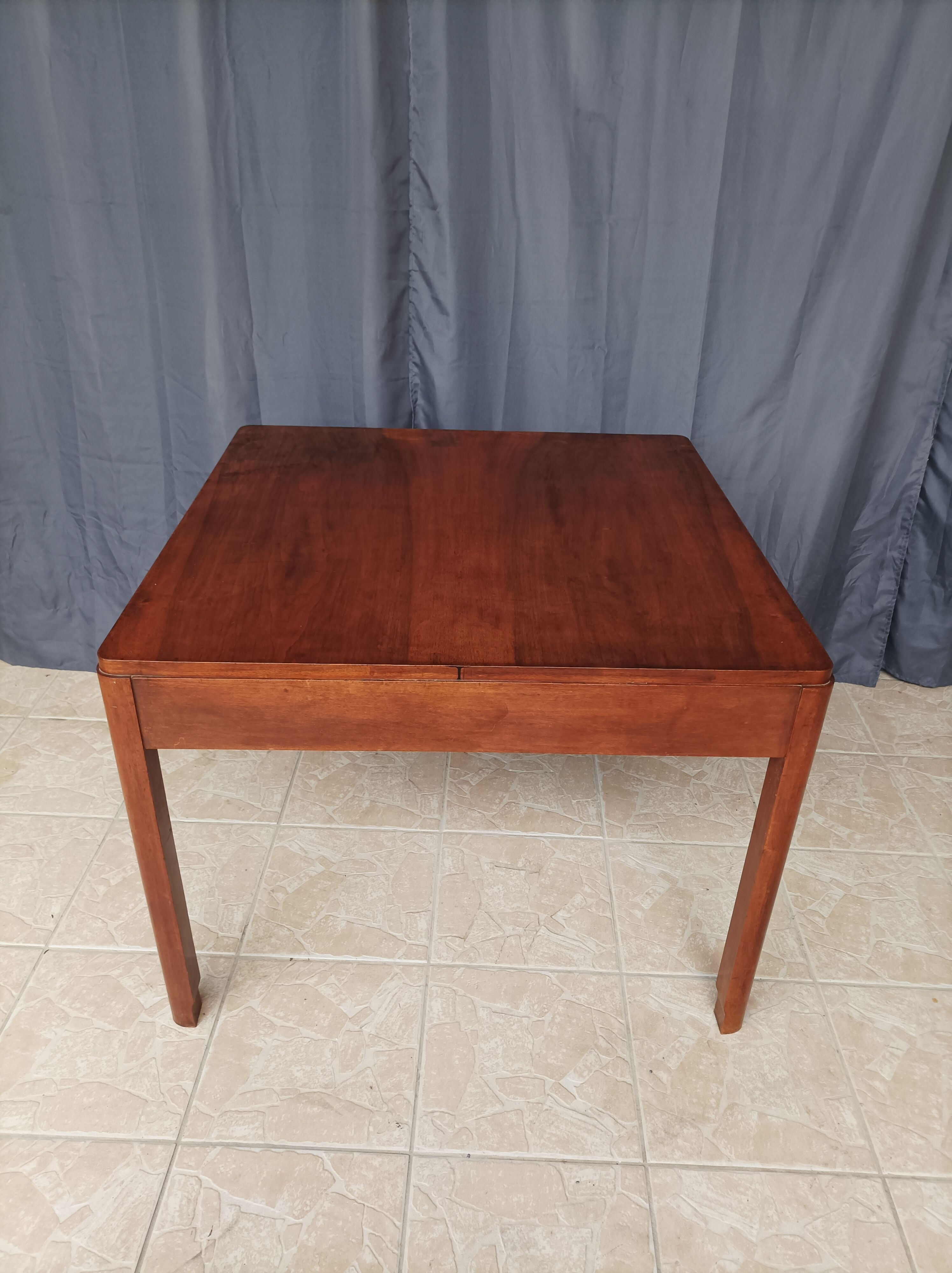 Vintage walnut table with 2 drawers