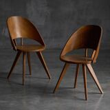 Chaises de salle à manger en contreplaqué, Italie, années 1950