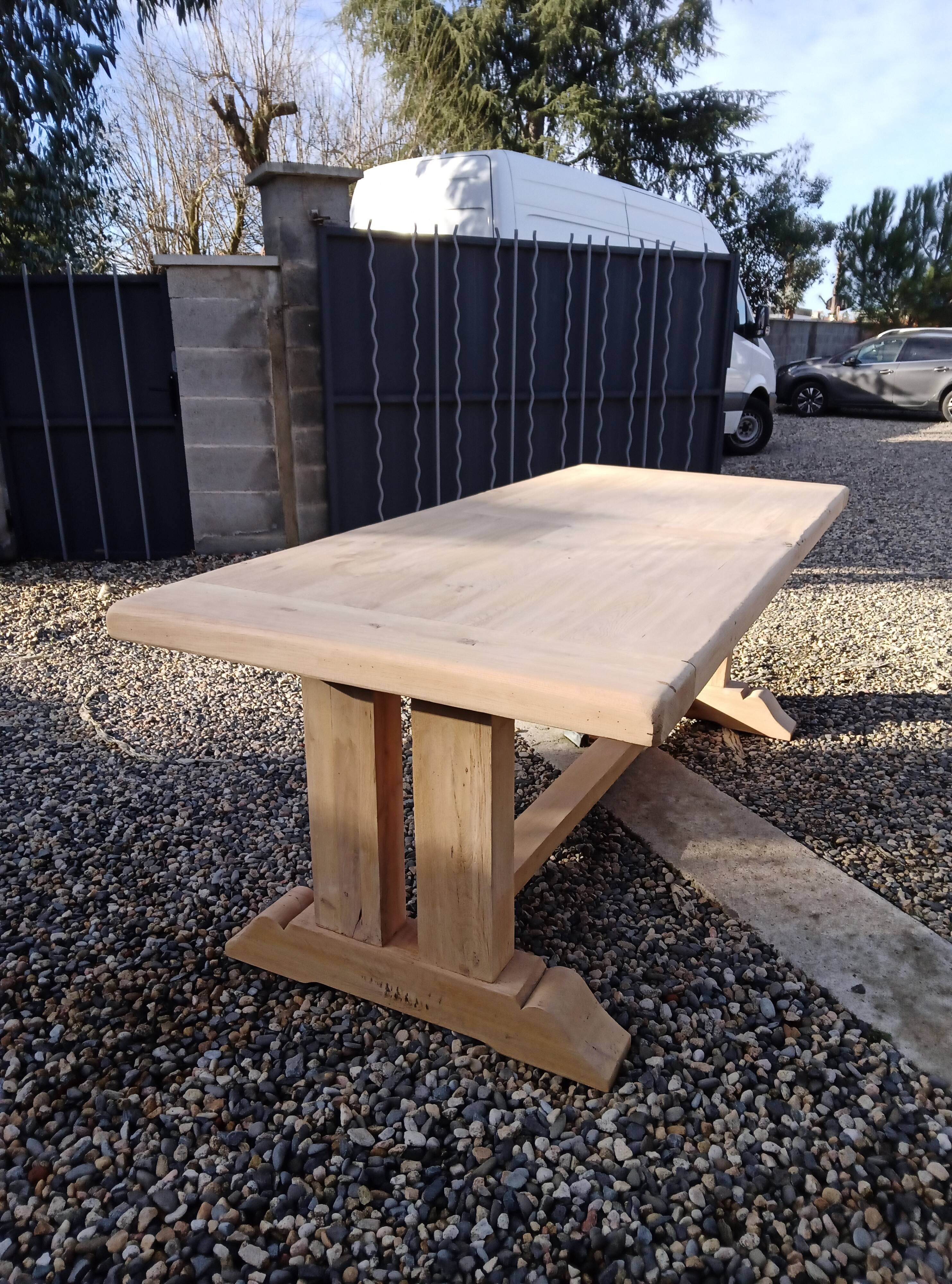 Monastery table made of solid oak.