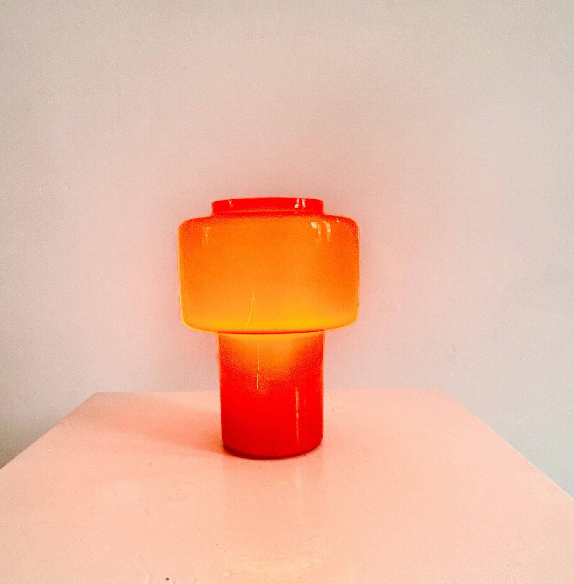Model 120 Cylindrical Table Lamp By Uno & Östen Kristiansson For Luxus, Sweden 1970S