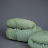 Fauteuil lounge et ottoman Soriana par Afra & Tobia Scarpa pour Cassina,