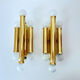 Pair Vintage Brass Wall Sconces, 60s