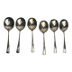 Art de la table, six cuillères à glace métal argenté anglais vers 1930
